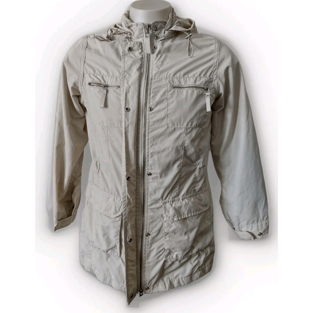 Cherokee Jacket Women's Size Medium Windbreaker Zip Snap Covered Cinched Waist